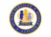 Words Human Services Honor Society around an image of 4 people of of various colors and sizes with a gold ring around them and the greek letters Tau Upsilon Alpha